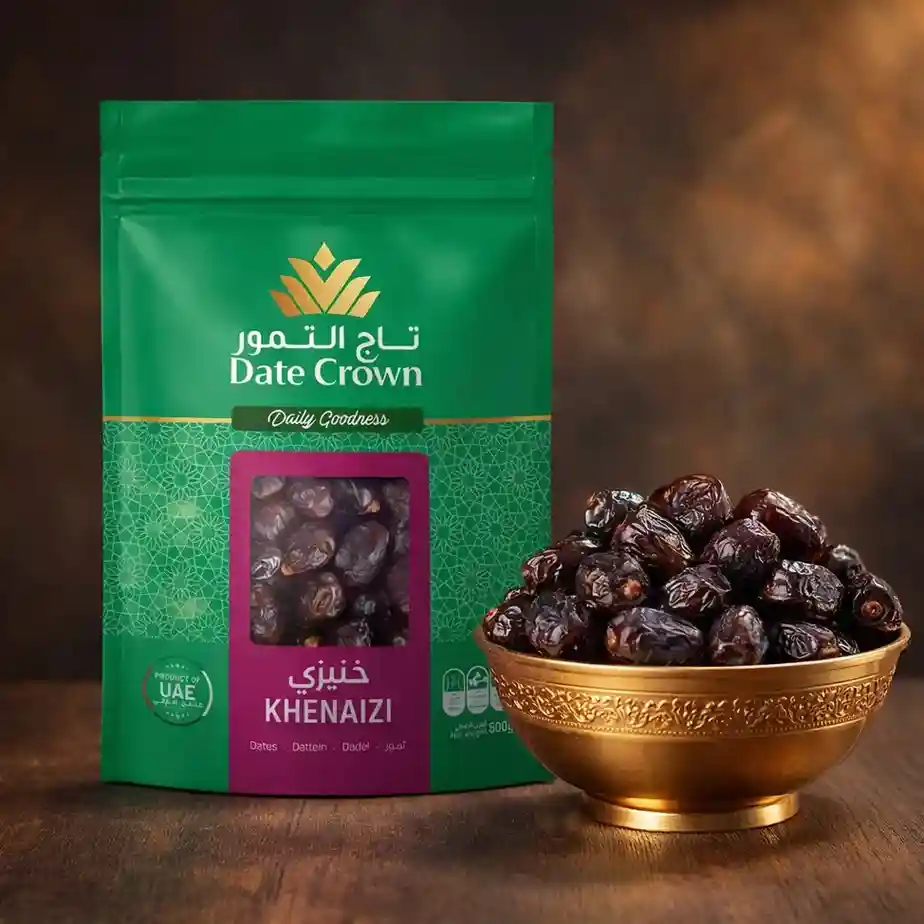 Date Crown Khenaizi Premium Dates – Naturally Sweet UAE Dates (500g)